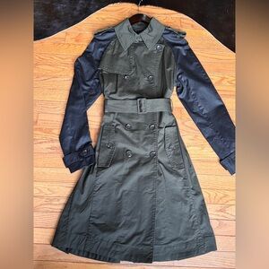 Altuzarra Green and Black Trench Coat